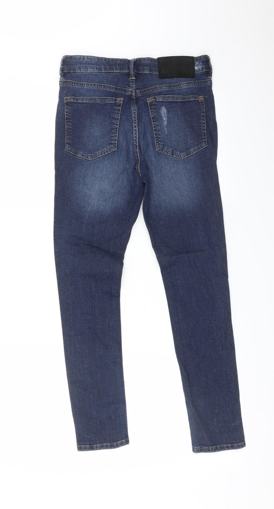 WAVEN Womens Blue Skinny Jeans Size 26 in L25 in