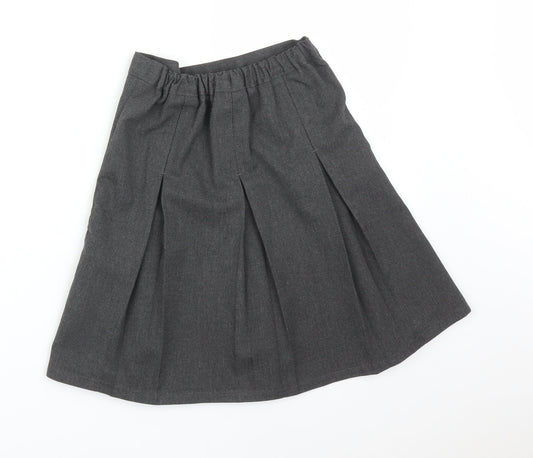 M&S Girls Grey Pleated Skirt Size 9-10 Years