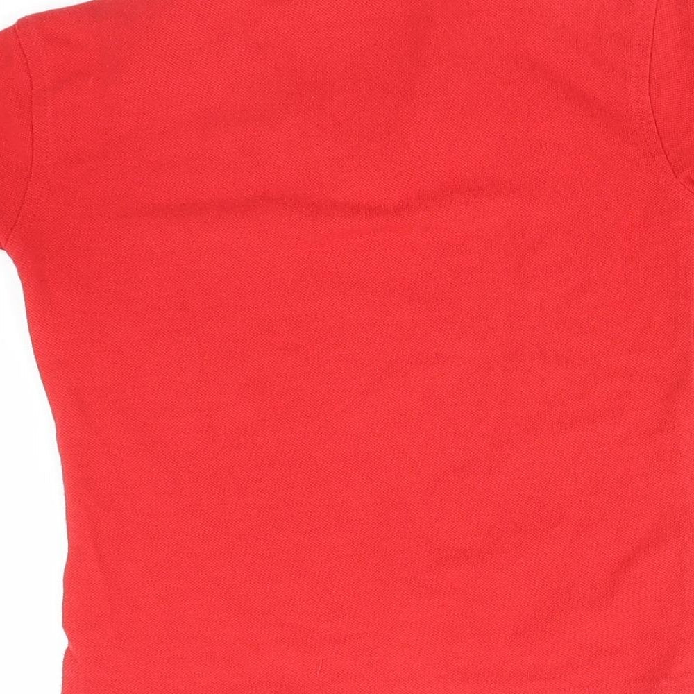Russell Boys Red Basic Polo Size 5-6 Years