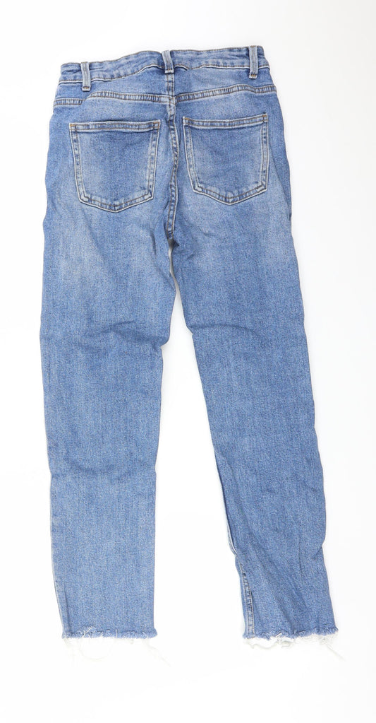 DENIM CO Womens Blue Straight Jeans Size 8 L25 in