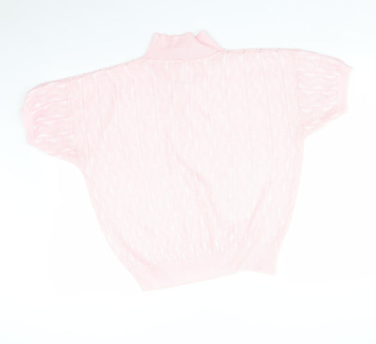 LITTLE WOODS Womens Pink Striped Basic T-Shirt Size 20