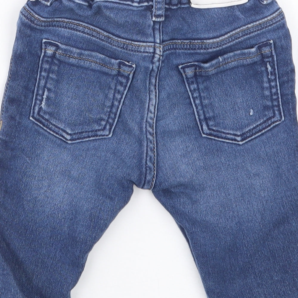 H&M Boys Blue Damask Capri Jeans Size 3-6 Months