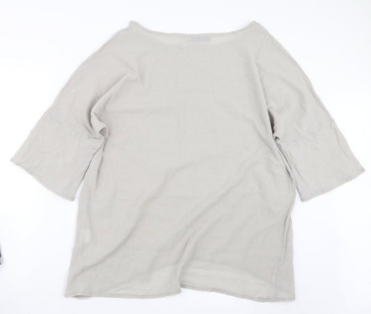 MissLook Womens Grey Basic Blouse Size 2XL
