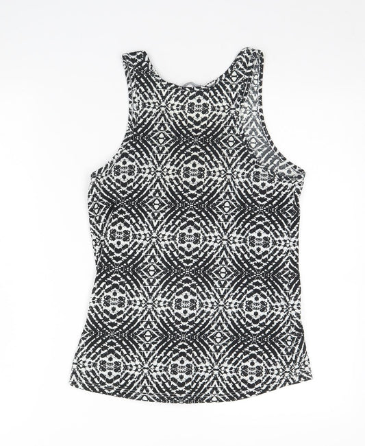 Atmosphere Womens Black Fair Isle Basic Tank Size 6
