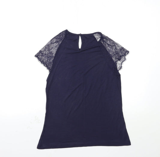la maguise Womens Blue Basic T-Shirt Size S