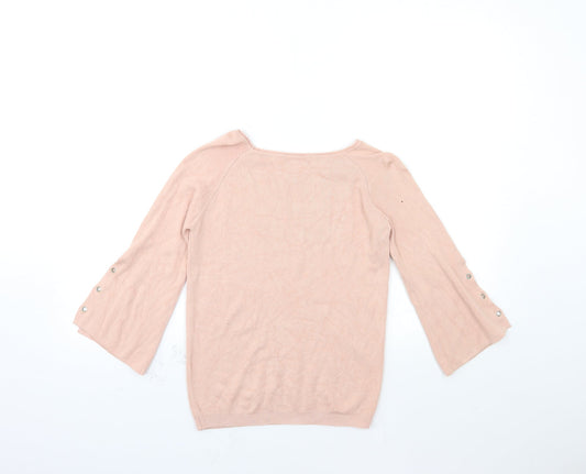 Select Womens Pink Knit Pullover Jumper Size 8 - Open Sleeve