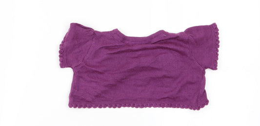 MINIMODE Girls Purple Cardigan Jumper Size 9-12 Months