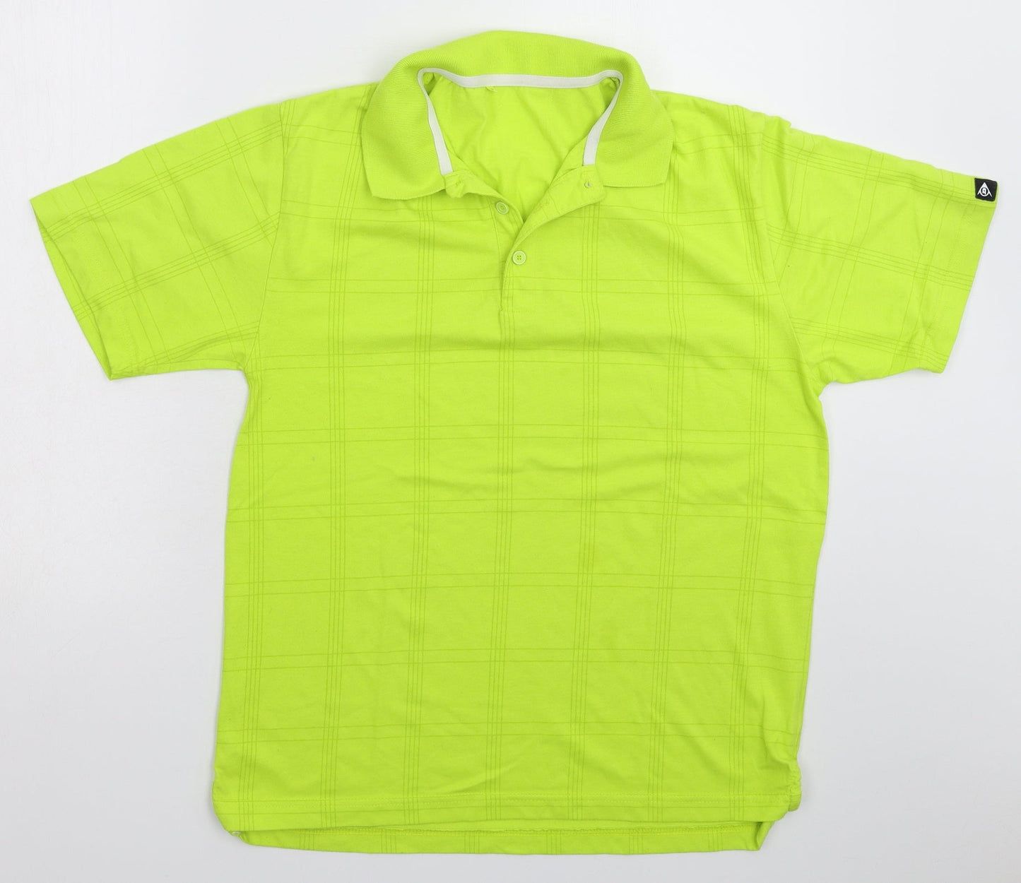 Dunlop Mens Green Check Polo Size M