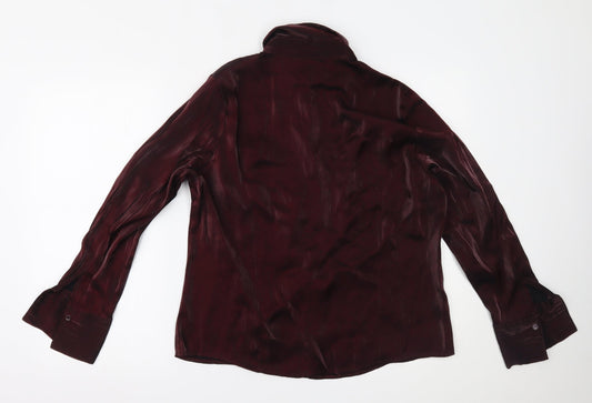 AMARANTO Womens Red Basic Button-Up Size 18