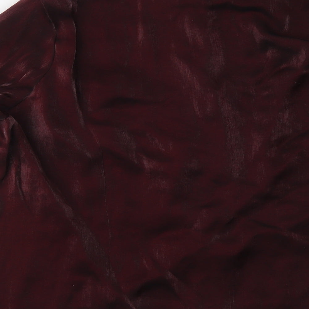 AMARANTO Womens Red Basic Button-Up Size 18