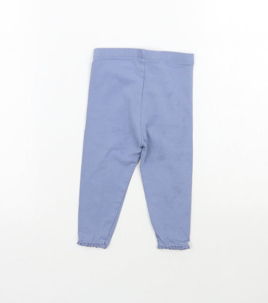 Mothercare Girls Purple Capri Leggings Size 9-12 Months