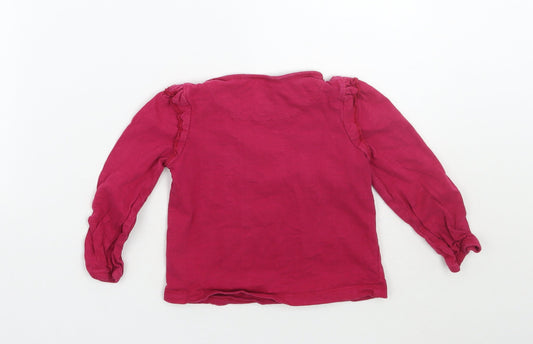 George Girls Pink Floral Basic T-Shirt Size 2-3 Years