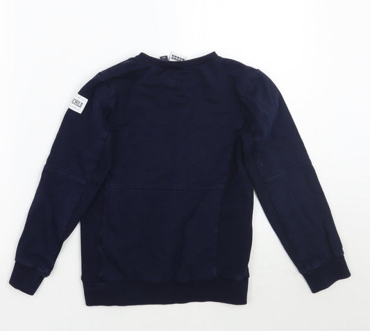 Earth child Boys Blue Pullover Sweatshirt Size 8-9 Years