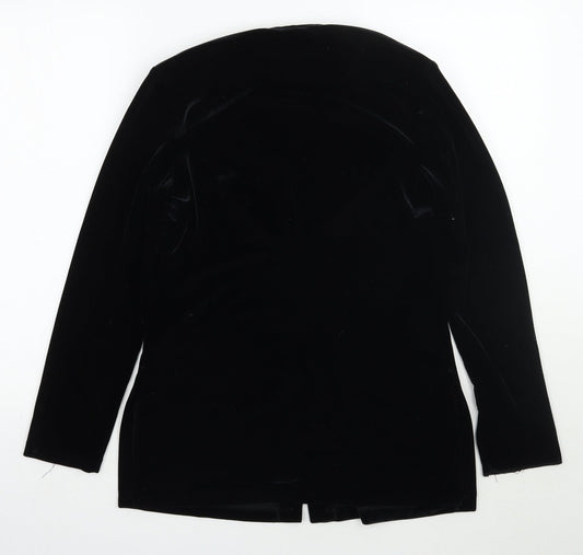 Roman Womens Black Rayon Jacket Blazer Size 10