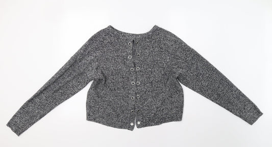 Brave Soul Womens Grey Pullover Jumper Size M - Open Back