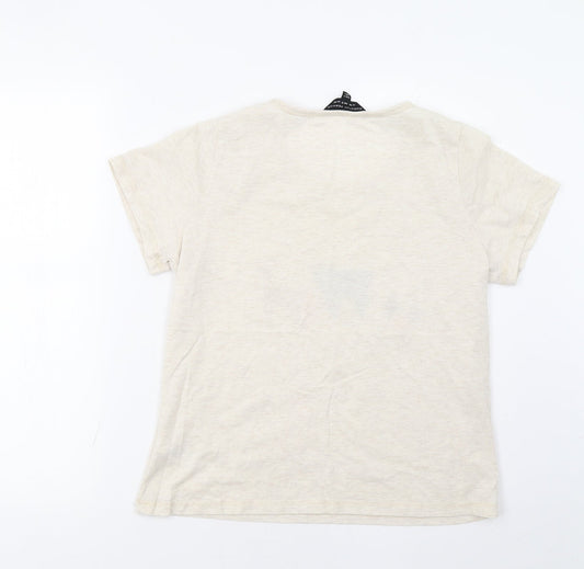 Dorothy Perkins Womens Beige Basic T-Shirt Size M - Forest Animals