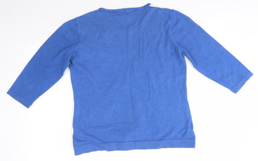 CHIANTI Womens Blue Pullover Jumper Size L