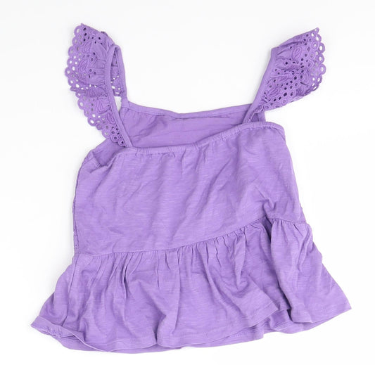 NEXT Girls Purple Basic Blouse Size 5 Years