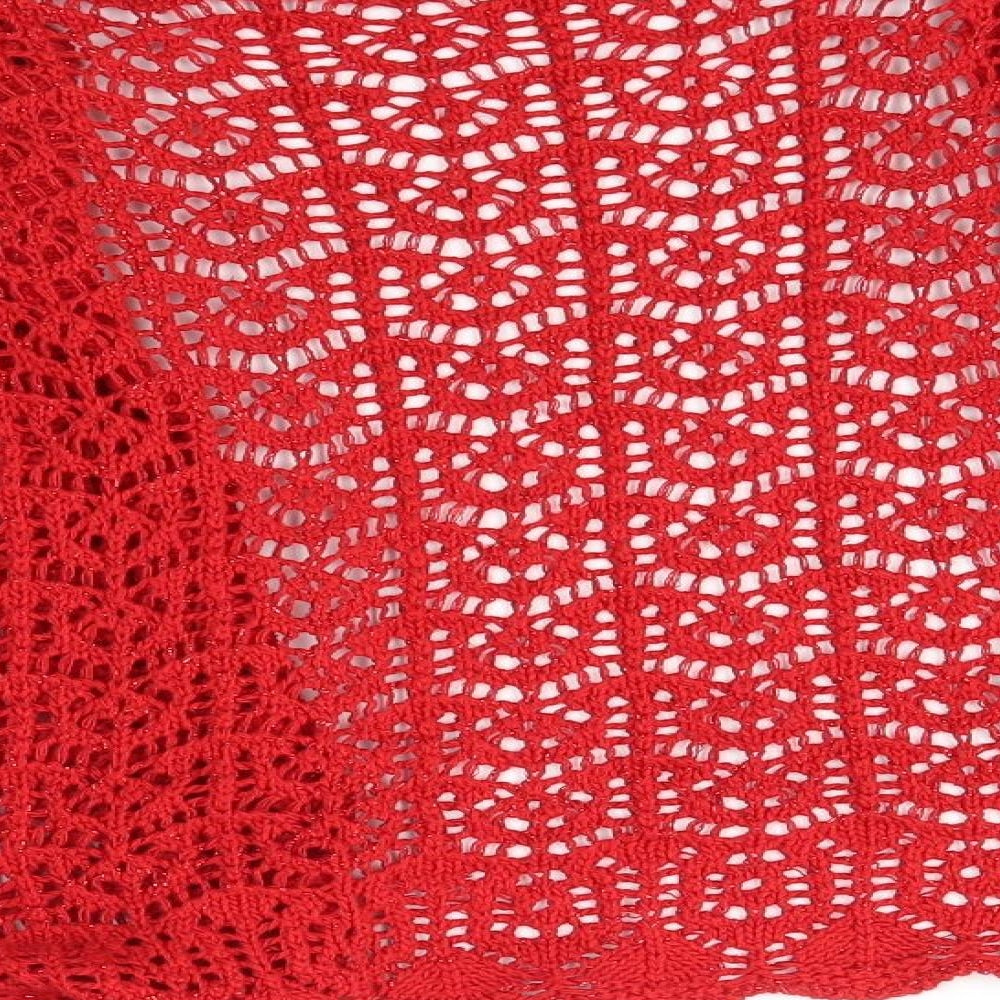 Sixth Avenue Womens Red Cardigan Jumper Size M