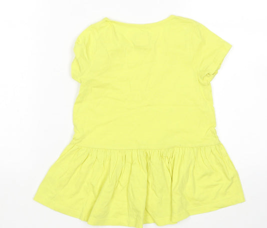 Gap Girls Yellow T-Shirt Dress Size 4 Years