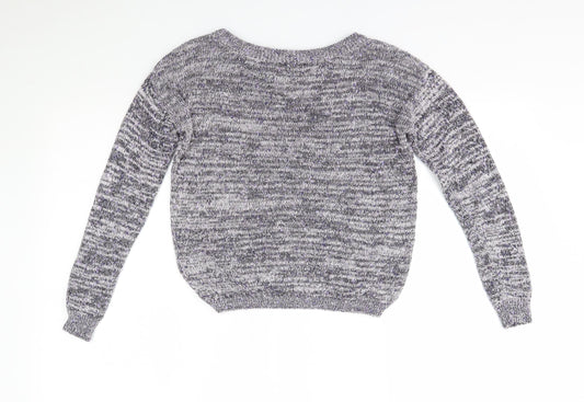 H&M Womens Pink Striped Pullover Jumper Size 4 -
