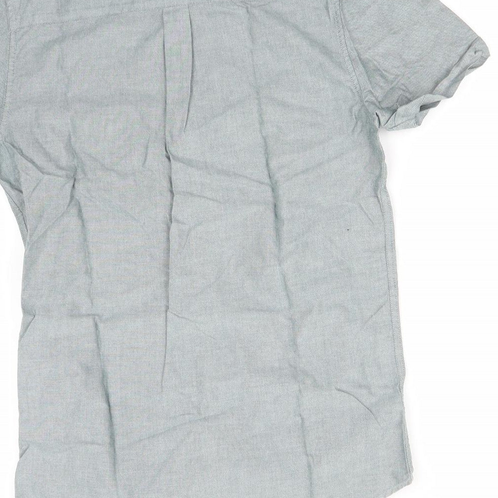 Topman Mens Green Button-Up Size S