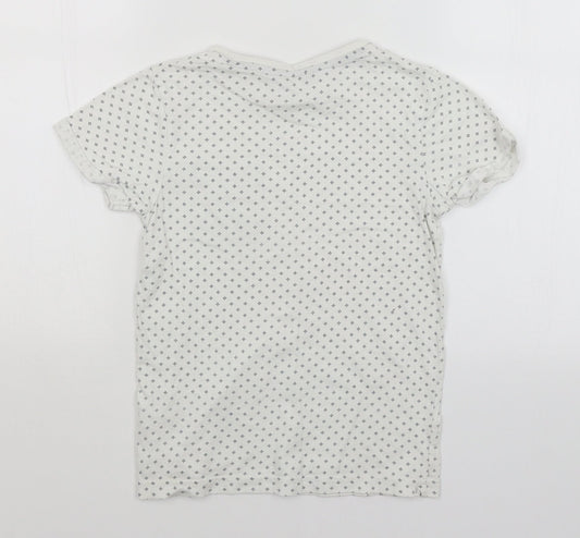 George Boys White Argyle/Diamond Basic T-Shirt Size 6-7 Years