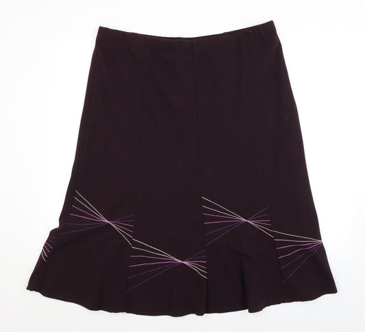Preworn Womens Purple Peasant Skirt