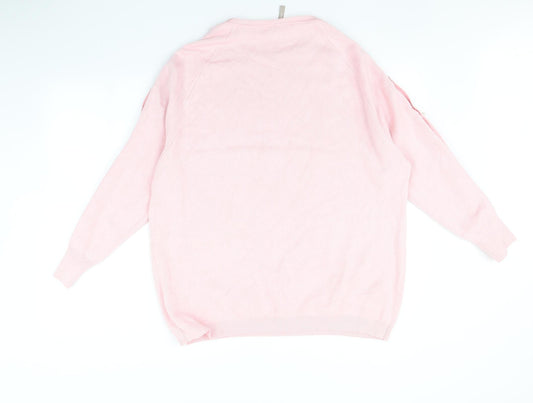 Antholohy Womens Pink Pullover Jumper Size 16