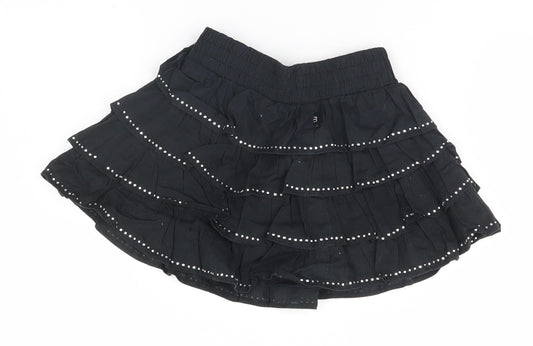 Boboli Girls Black A-Line Skirt Size 4 Years
