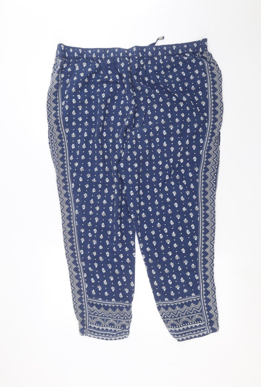 Marks and Spencer Womens Blue Trousers Size 18 L23 in