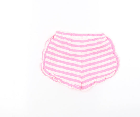 Matalan Girls White Striped Cut-Off Shorts Size 4-5 Years