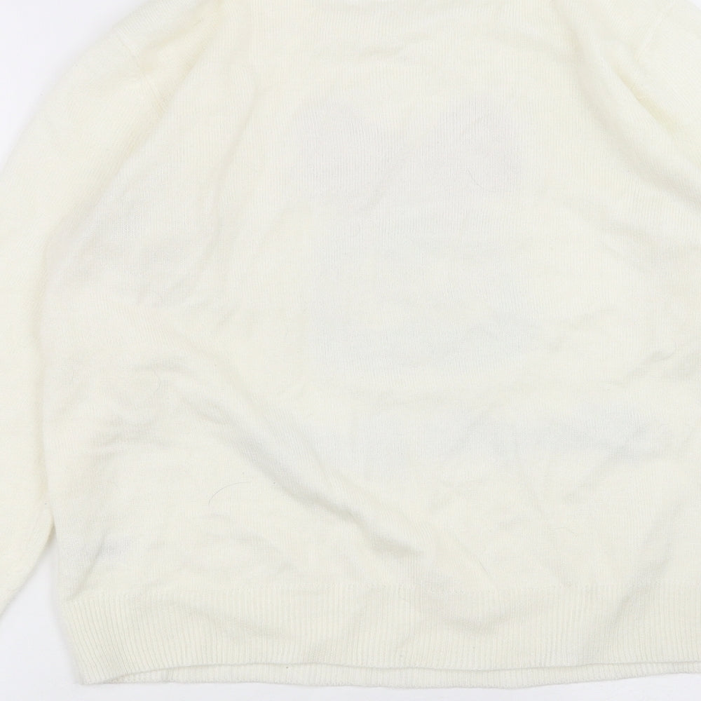 Studio Womens White Pullover Jumper Size 12