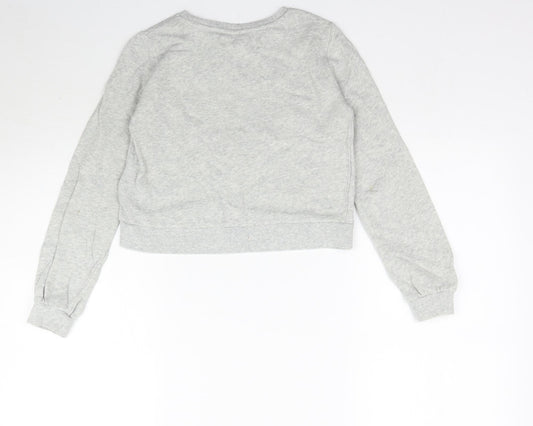 H&M Girls Grey Pullover Sweatshirt Size 9-10 Years - I love dreaming