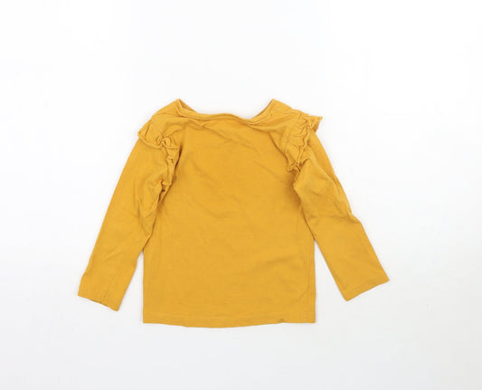 Matalan Girls Yellow Basic T-Shirt Size 2 Years - Mustard