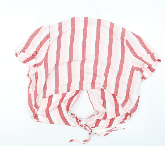 Debenhams Womens Pink Striped Basic Button-Up Size 18