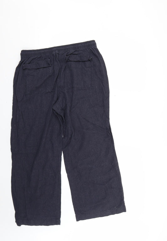 Very Womens Blue Trousers Size 14 L24 in