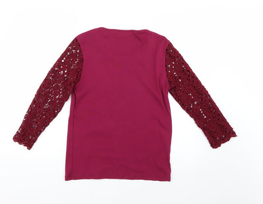 country classics Womens Red Basic Blouse Size S