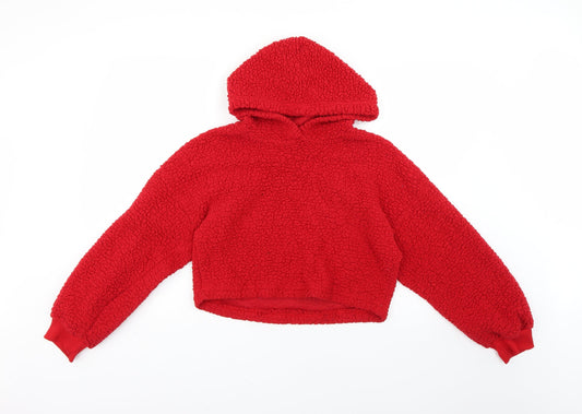 Preworn Womens Red Pullover Hoodie Size L