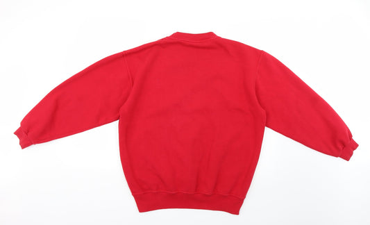 Uneek Womens Red Pullover Jumper Size M
