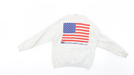heavyweight Boys Grey Pullover Jumper Size 12-13 Years