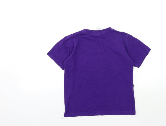 Gildan Girls Purple Basic T-Shirt Size 7-8 Years - URBAN WONDERLAND