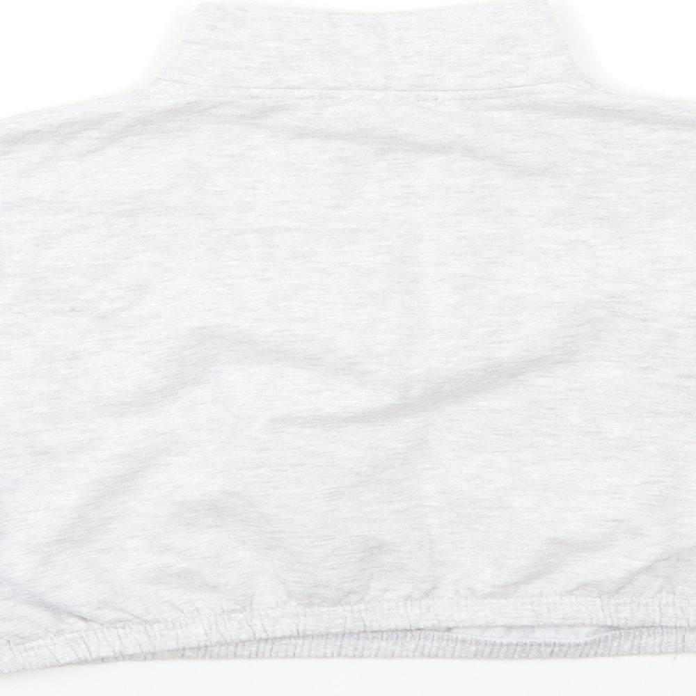 New Look Womens Grey Pullover Sweatshirt Size S