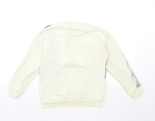 PEP&CO Girls Beige Pullover Sweatshirt Size 10 Years