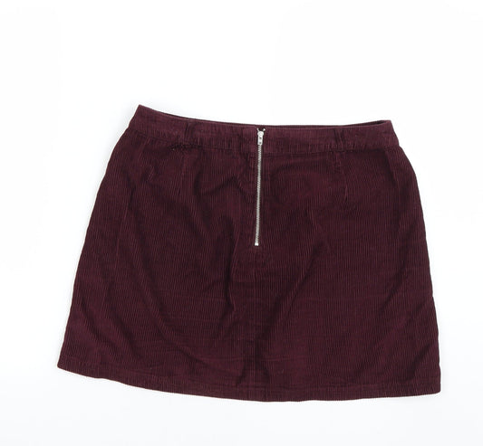 F*F Womens Purple Corduroy Mini Skirt Size 12