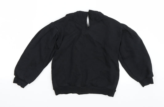 NEXT Girls Black Pullover Sweatshirt Size 8 Years