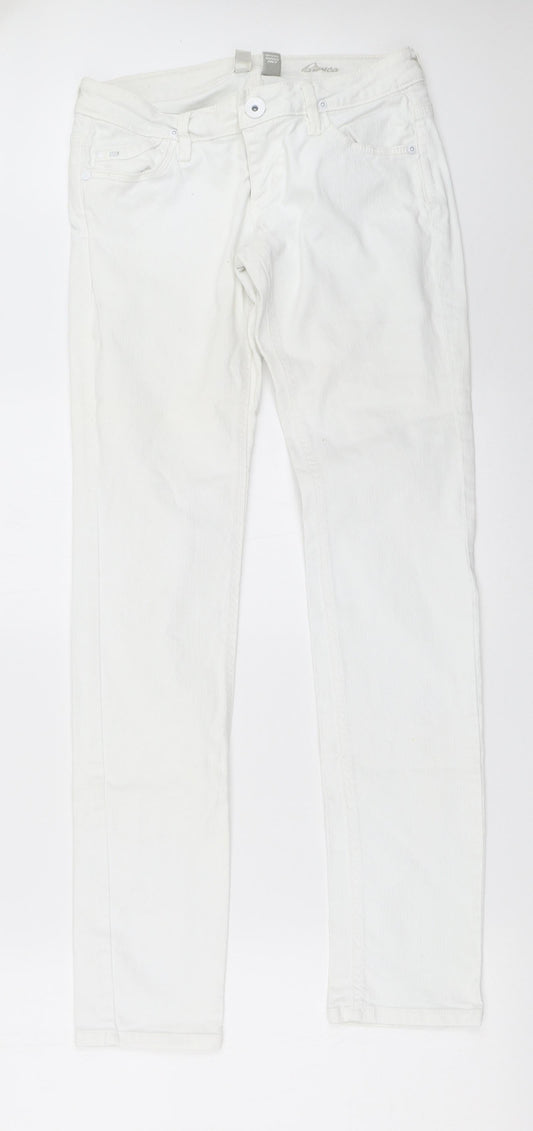 MNG Womens White Skinny Jeans Size 36 L32 in