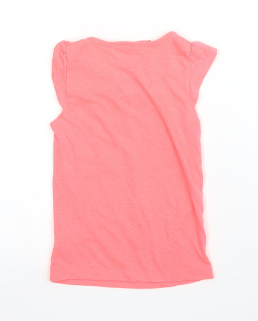 Primark Girls Pink Basic T-Shirt Size 4 Years