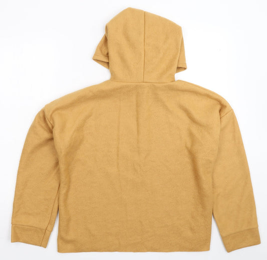 Missguided Womens Beige Fleece Jacket Size 8 - Oversized