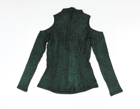 Jovonna Womens Green Knit Pullover Jumper Size 8